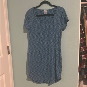 No Boundaries Blue Patterned Midi Dress